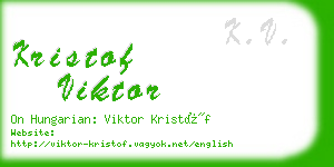 kristof viktor business card